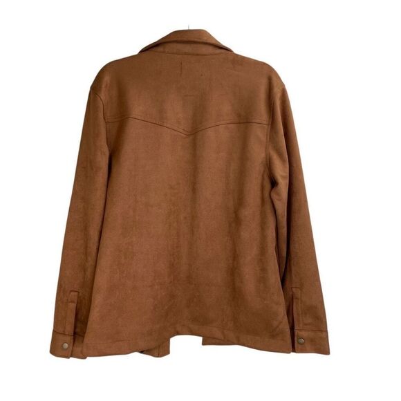 Frye Men's Faux Suede Toffee Shirt Jacket Size S New - Picture 2 of 8